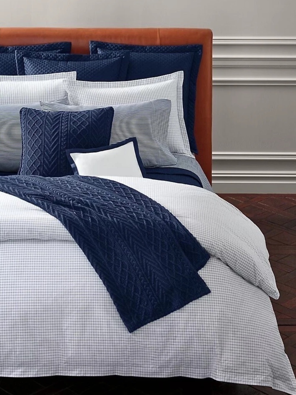 Ralph Lauren Organic Tattersall King Duvet Cover